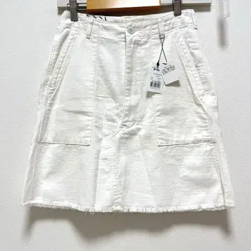택 포함 새상품 RH 빈티지 스커트 코튼 XS 화이트