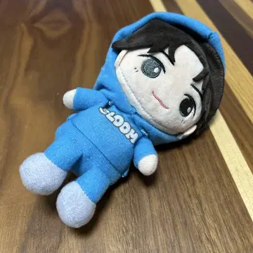 츠나 케이토 파란색 후드 부착 봉제 인형 약 15cm