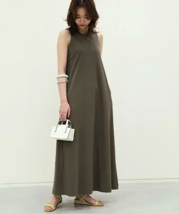 ballsey 코튼 스무스 저지 아메리칸 슬리브 원피스