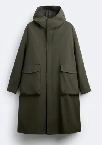 [ 정가 19,900 ] ZARA 후드 모즈 코트