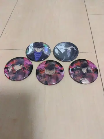명탐정 코난 캐릭터 캔뱃지 5개 세트 진 보드카 키르