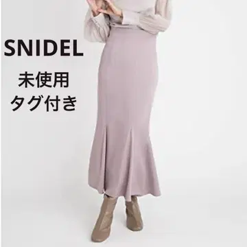 [미사용 택 포함] SNIDEL 스나이델 백 새틴 머메이드 스커트