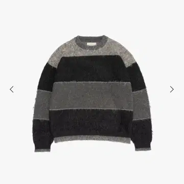 YOKE Graphpaper MOHAIR BORDER SWEATER 3