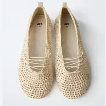 ZARA 레이스업 크로셰 밸리 슈즈