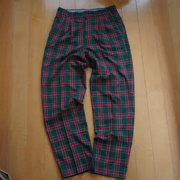 빈티지 체크 무늬 슬랙스 y2k
