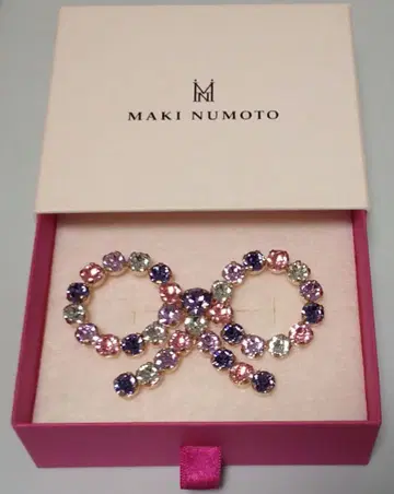 마키누모토 리본 브로치 MAKI NUMOTO
