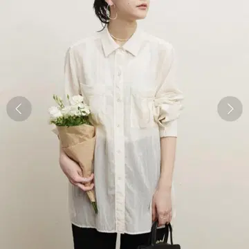 피그 런던*washer voile shirt 시어 셔츠 아이보리