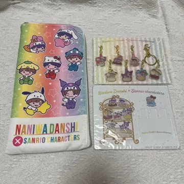 NANIWADANSHI x 산리오 캐릭터즈 응원봉 파우치 등