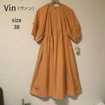 미사용 택 포함 Vin  * 볼륨 슬리브 원피스
