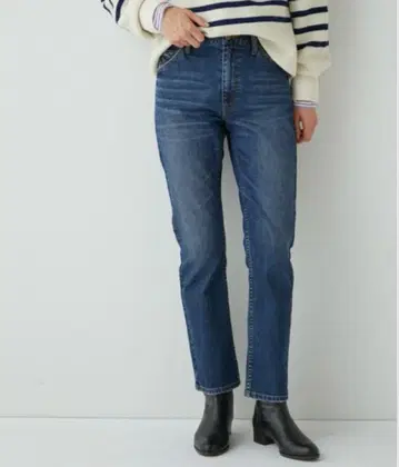 human woman 데님 청바지 슬림 스트레이트 데님 LL