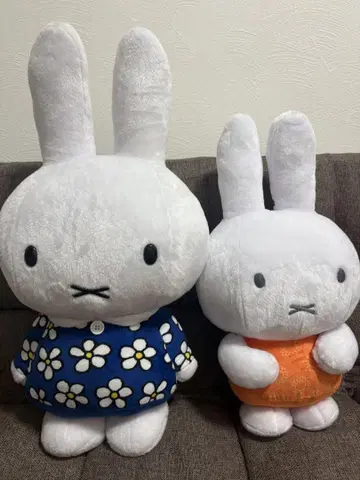 미피 특대 사이즈 봉제인형 토끼 화이트 꽃무늬 묶음 판매