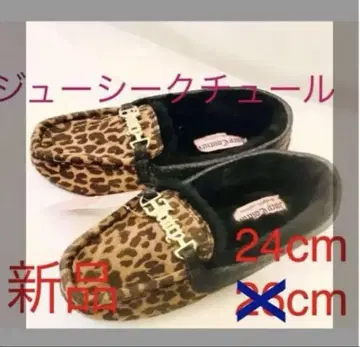 새상품 레어 쥬시 꾸뛰르 로퍼 다이아 스톤 로고 부착 24cm