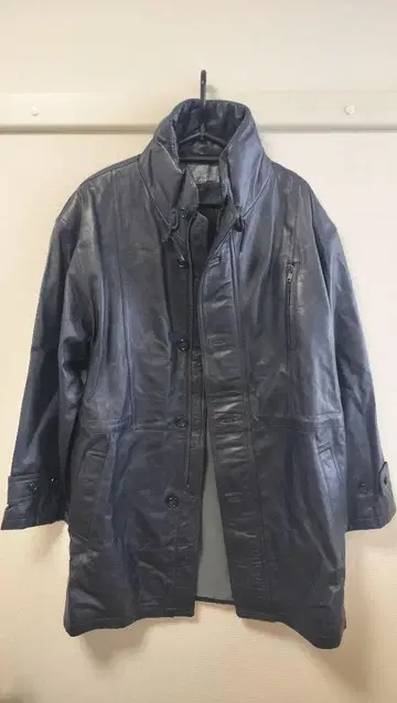 가죽 코트 다크 블루 L 사이즈