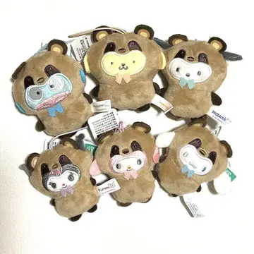 산리오 동물 인형옷 마스코트 너구리 편 6종 컴플리트
