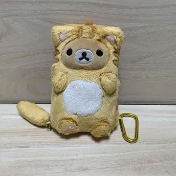 [리락쿠마] 고양이 스마트폰 파우치 카라비너 포함