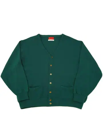 3XL Sears KINGS ROAD 아크릴 가디건 그린 초레어