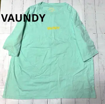 VAUNDY 자수 T셔츠 민트 L