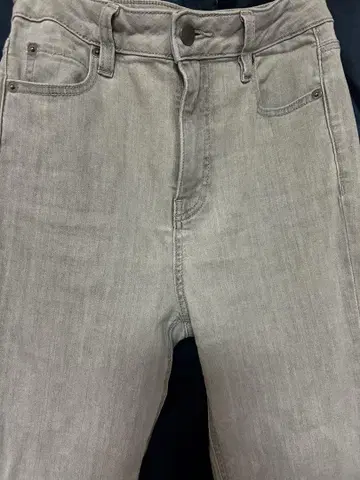 언피로 발수 슬림핏 데님 아이스 그레이