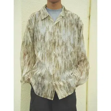 미사용품 로즈마리 MESH L/S SHIRT STRIPE