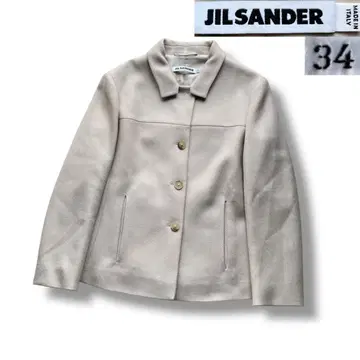 새상품급 질 샌더 울 캐시미어 실크 트위드 버튼 자켓 34