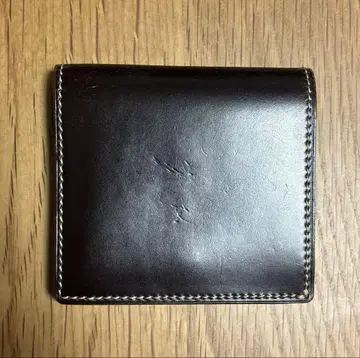 만소우 접이식 지갑 (코도반 보르도 색상)