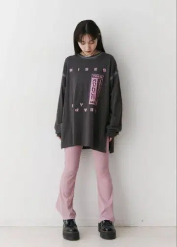 jouetie 쥬에티 컬러 라메 핏 팬츠 핑크