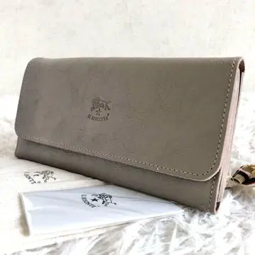 [미사용 새상품 천연 가죽] 일비종떼 장지갑 토르톨라 베이지 이탈리아제