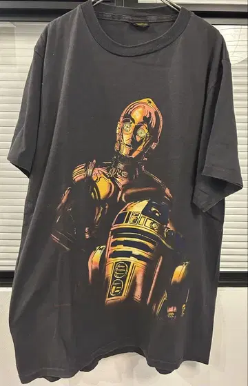 스타워즈 C-3PO & R2-D2 프린트 티셔츠 L 사이즈