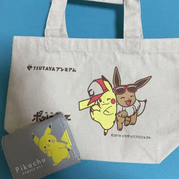 포켓몬 피카츄 미니 토트 백 미니 지갑 세트