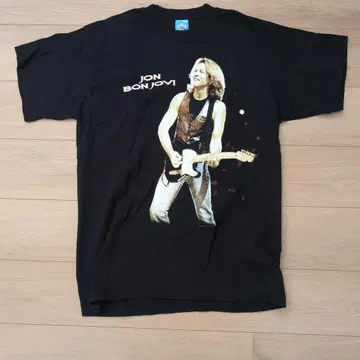 BON JOVI 빈티지 락 티셔츠 구제 의류 90년대 L 사이즈