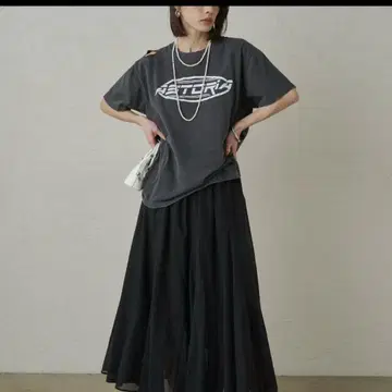 loungedress 코튼 시어 개더 스커트