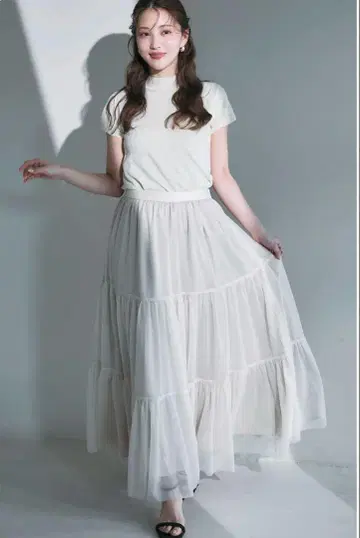 plaura 라메 튤 캉캉 스커트
