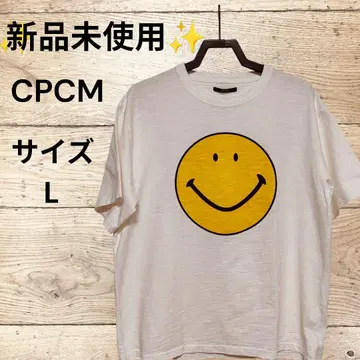 미사용 새상품 CPCM 스마일리 티셔츠 화이트 [사이즈 - L]