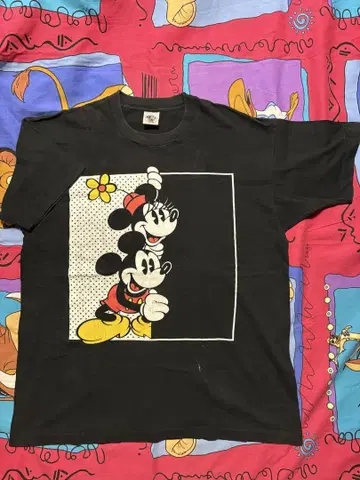 90s MICKEY&CO 'MICKEY&MINNIE' SIZE:XL