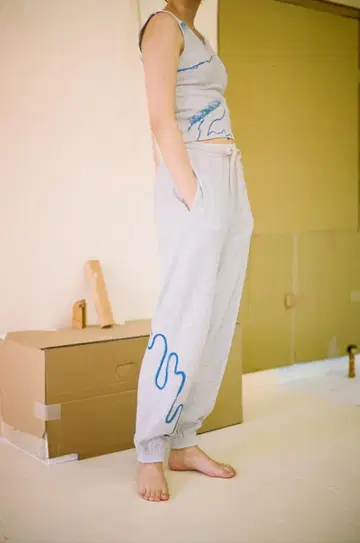 PAMM/드로잉 리브 팬츠 그레이 1