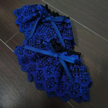 모와 메임 모와티에 소매 토시 블랙/파랑