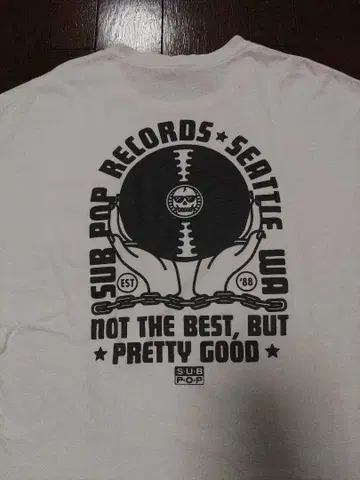 SUB POP 티셔츠 포켓티 XL 화이트