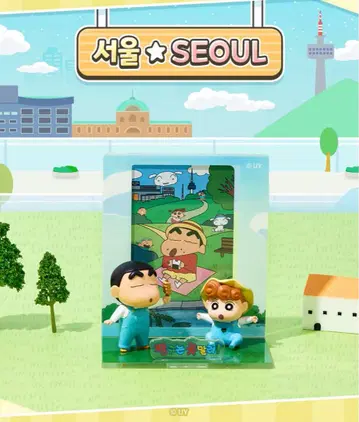 짱구는 못말려 한국 서울 팝업 한정판 피규어 포토 카드 스탠드