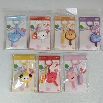 BT21 BTS minini 페이스 키 커버 7개 세트 전원 컴프