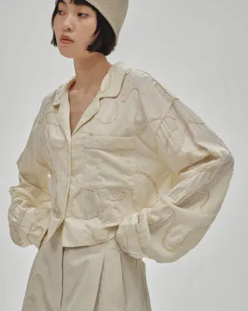 TODAYFUL Embroidery 파자마 셔츠