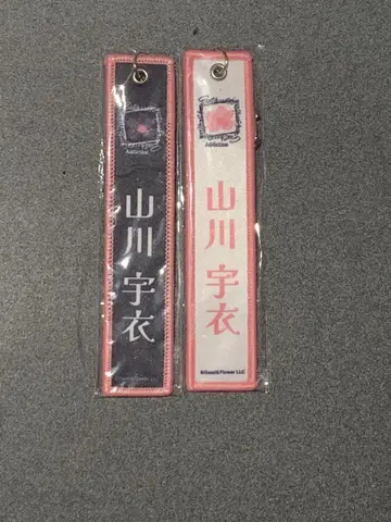 사쿠라자카46 야마카와 우이 네임택 키링 2종 세트 (블랙, 화이트)