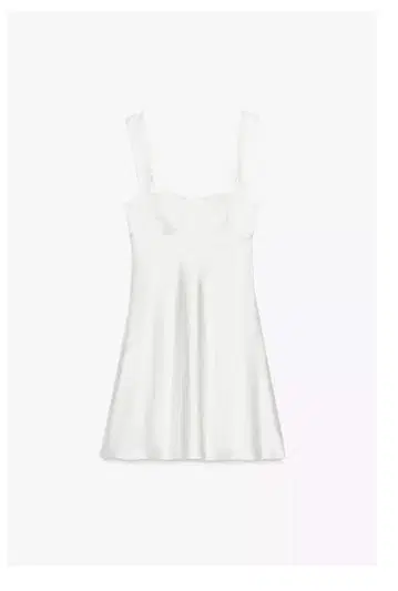 ZARA 숏 기장 새틴 원피스 XS 화이트