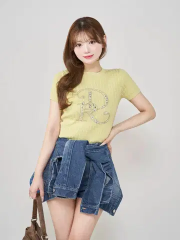 DR 비쥬 리브 니트탑 민트