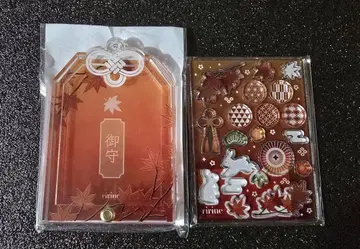 후쿠야 와하나 꽃 부적 미니 아크릴 프레임 파츠 세트 단풍