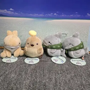 외출 코자메와 해수욕장 친구들 보이스 마스코트 봉제 인형 전종 세트