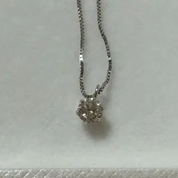 플라티나 PT 싱글 볼 다이아 목걸이 0.2ct 45cm 베네치안 체인