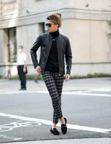 BELINDA PREMIUM BLACK CHECK SLACKS