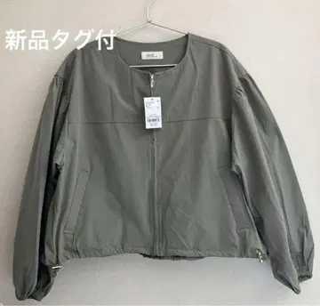 새상품 어스 뮤직 앤 이콜로지 노카라 볼륨 블루종 카키