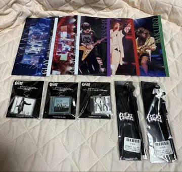 GiGO 한정판 GLAY 볼펜 CD 키링 클리어 파일 세트