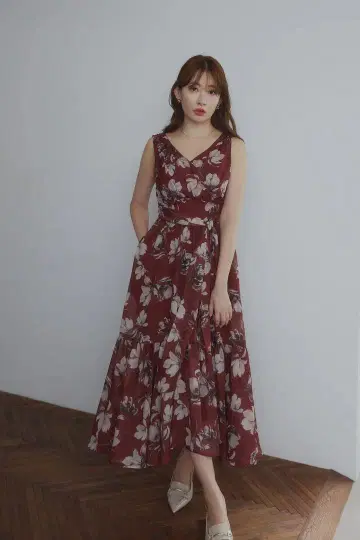 herlipto Anemone Cache-Coeur Long Dress